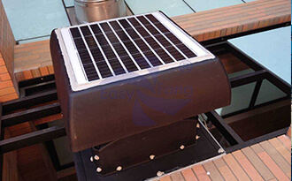 屏東地區氣候潮濕，使用太陽能抽風扇可以有效地提供室內通風