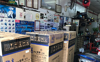 涼爽舒適，16吋水冷扇提升機車行工作環境